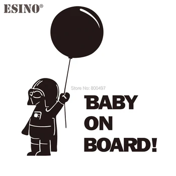 

100 x Car Styling Fashion Style Decoration Car Accessory Star Wars Baby on Board Creative PVC Stickers Whole Body Decal Vinyl