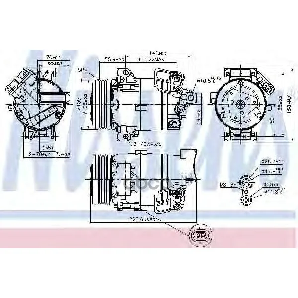 Компрессор Кондиционера Nissens арт. 89216