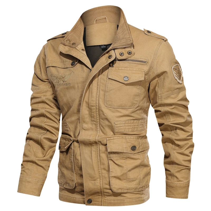 

2019 Autumn Spring Cotton Military Jacket Men coat Soldier MA1 Style Army Jackets Male Brand Mens Bomber Jackets Plus Size M-5XL