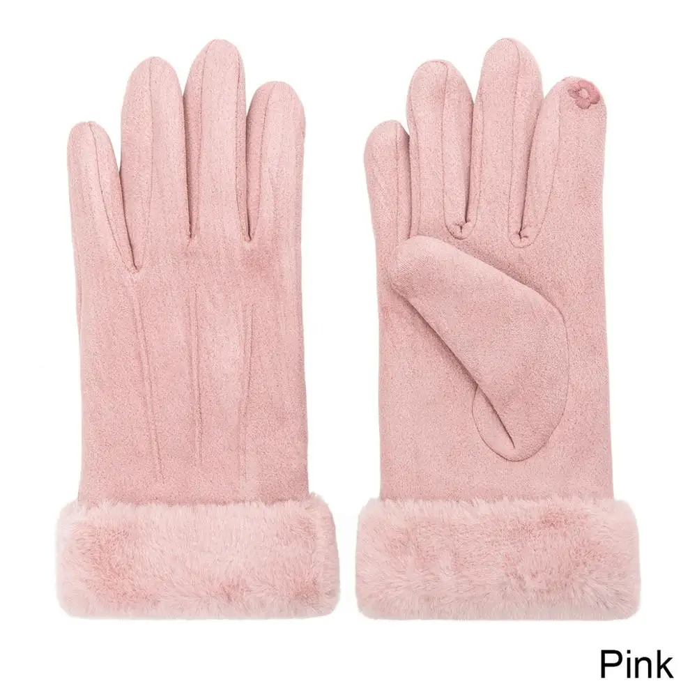Evrfelan новые зимние женские перчатки мягкие теплые толстые варежки наручные сенсорный экран для женщин перчатки для вождения варежки уличные аксессуары - Цвет: E