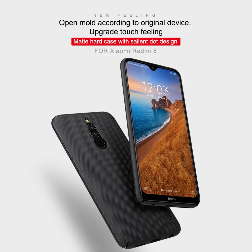 Чехол для Redmi 8 Nillkin матовый защитный жесткий чехол для Xiaomi Redmi 8 8A чехол с держателем для телефона