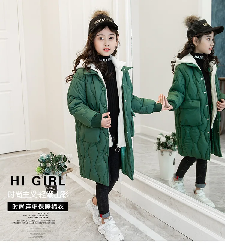 

Girls cotton new thick Korean version of the down cotton long cotton clothing children's wear free shipping