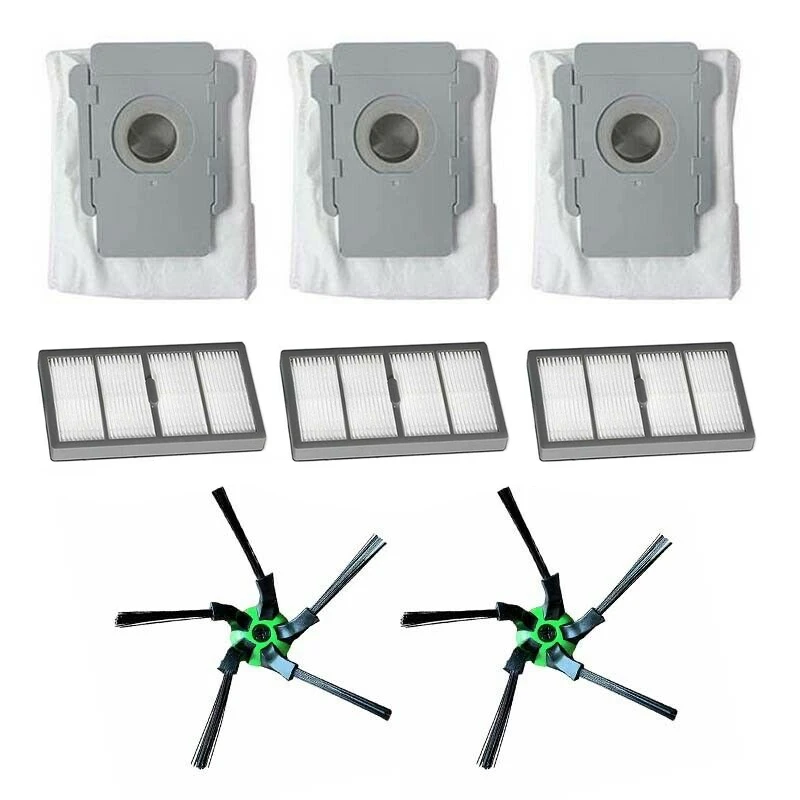 2 боковые щетки+ 3 фильтра подходит+ 3 мешка для пыли для IROBOT ROOMBA S9 S9+ Подметальные аксессуары для робота-пылесоса