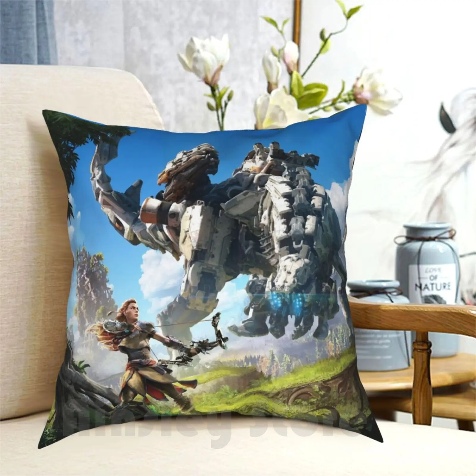 Federa Per Carta Da Parati Horizon Zero Dawn Stampata Cuscino Da Tiro Morbido Per La Casa Horizon Zero Dawn Aloy Horizon Playstation Ps4