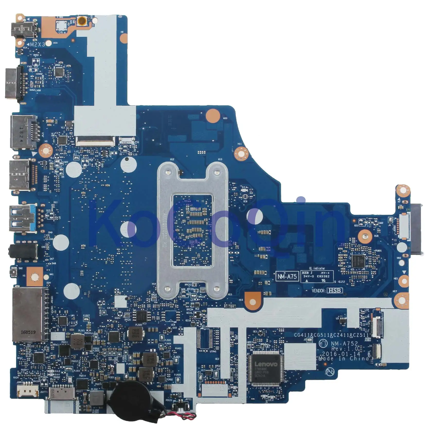 Finest  KoCoQin Laptop motherboard For LENOVO Ideapad 310-14ISK I3-6100U Mainboard CG411 CG511 CZ411 CZ511 
