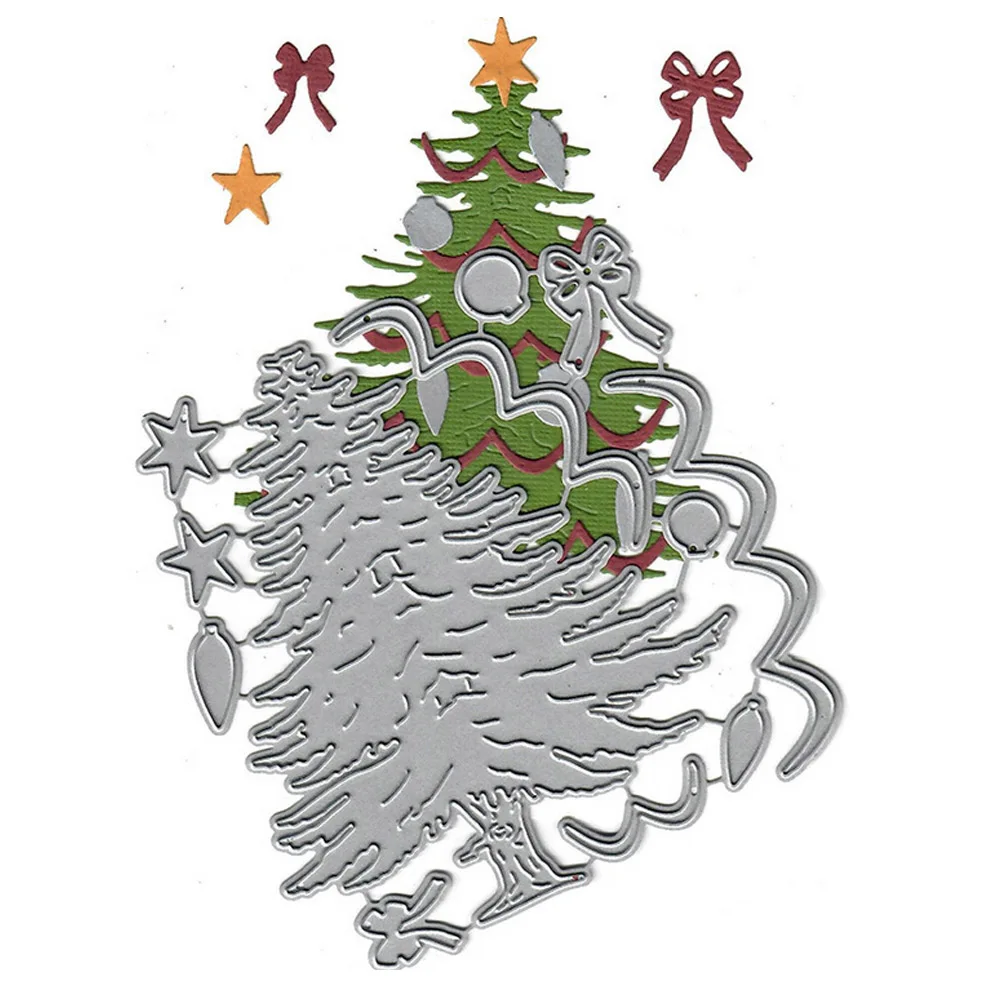 

Christmas Tree Metal Cutting Dies Decorative Embossing Stencil Templates for DIY Scrapbooking Album Paper Cards Crafts