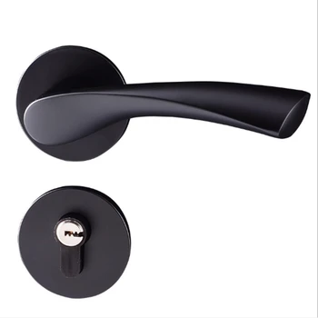 

Space Aluminum Door Handle Interior Bedroom Door Lock Split Silent Door Knob Lock Wooden Door Lock Split Door Lock Black Hardwar