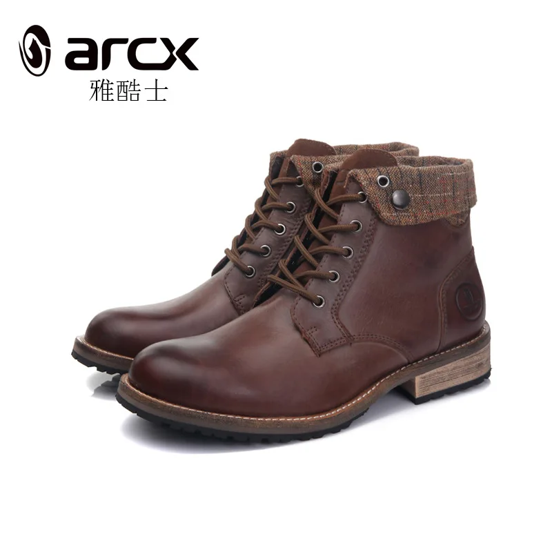 how-yes new ARCX motorcycle boot racing drop leather retro shoes waterproof sport road motorcross size 39-45 | Автомобили и
