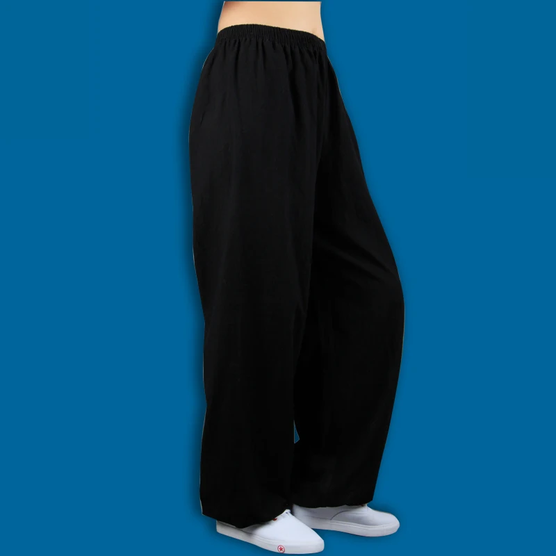 Breathable Cotton Linen Tai Chi Pants Chinese Martial Art KungFu Trousers Unisex Loose Taekwondo Judo Karate Yoga Sports Pants martial art trousers,tai chi trousers