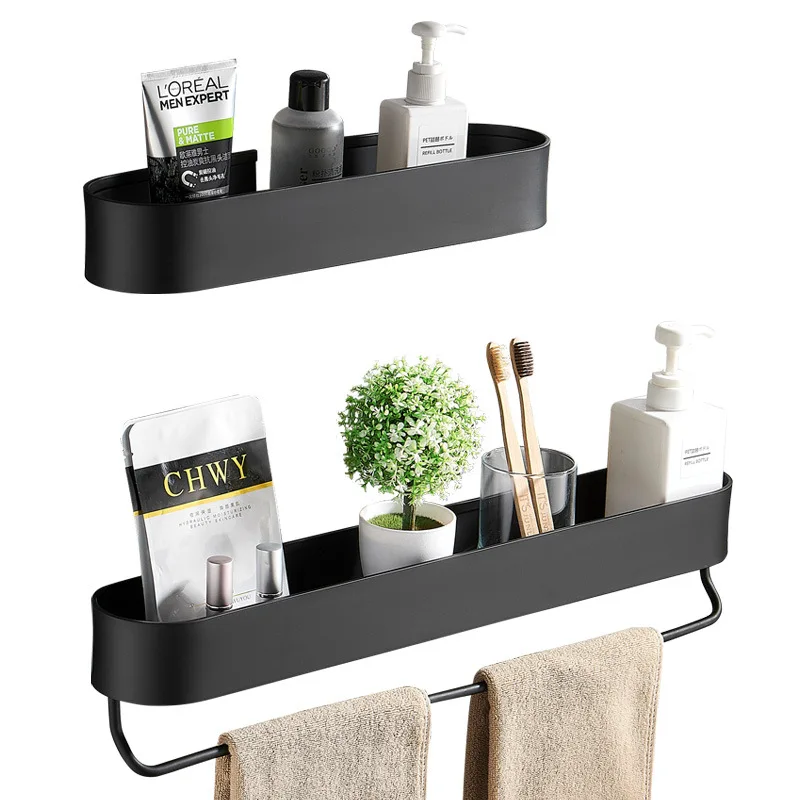 Bathroom Wall Mounted Shelf Rack Towel Holder Shower Storage Basket Kitchen Organizer storage rack towel rack bathroom shelf shower shelf bathroom storage shelf storage shelf bathroom accessories shower rack bathroom corner shelf floating shelves