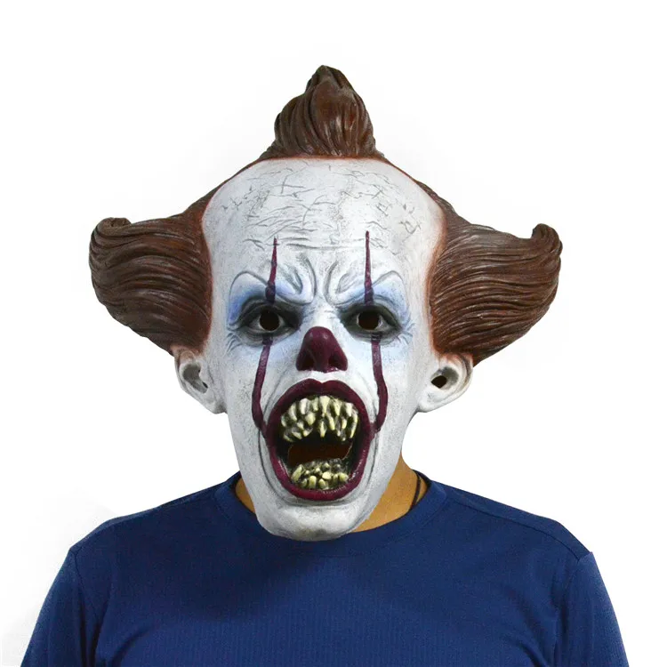 Джокер Pennywise маска для косплея Stephen King It Chapter Two 2 Horror клоун Хэллоуин вечерние костюм, реквизит
