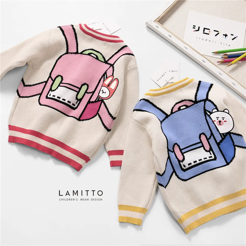 

Tonytaobaby Autumn Winter New Style Children's Bag Sweaters Boys Sweaters Baby Girl Sweater