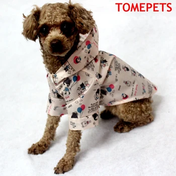 

TOMEPETS Waterproof Pet Dog Coat Jacket Vest Raincoat Clothes Dog Rain Coat Cute Printing With Hood