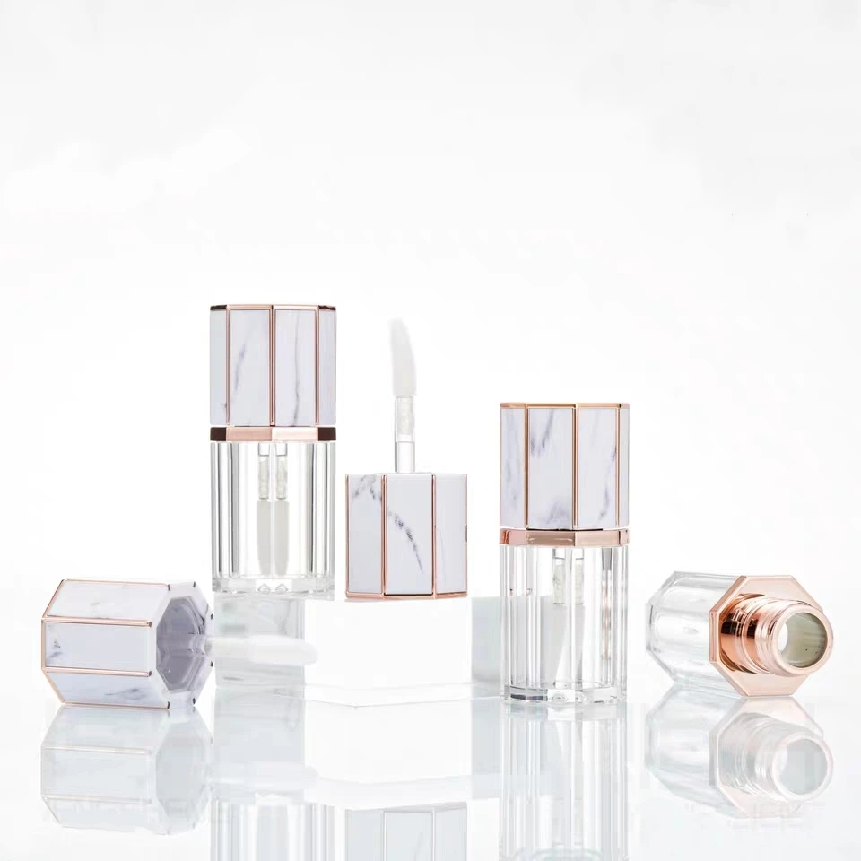 

empty Plastic Lip gloss Tube Eight Siders Transparent Lip Glaze Tube Cosmetic Container Empty Lip Gloss Containers 30pcs/Lot
