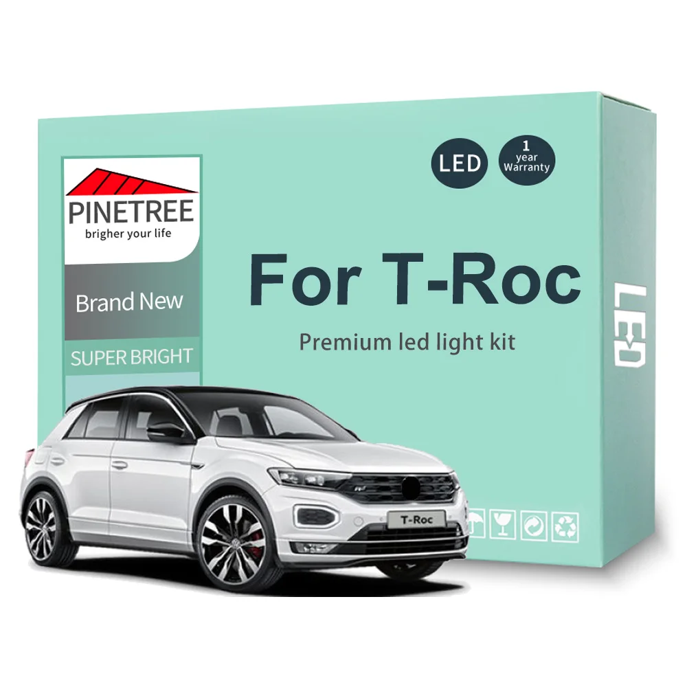 8 шт. светодиодные лампы для салона VW T-ROC A11 2017 2018 2019 2020 TROC T ROC | Автомобили и