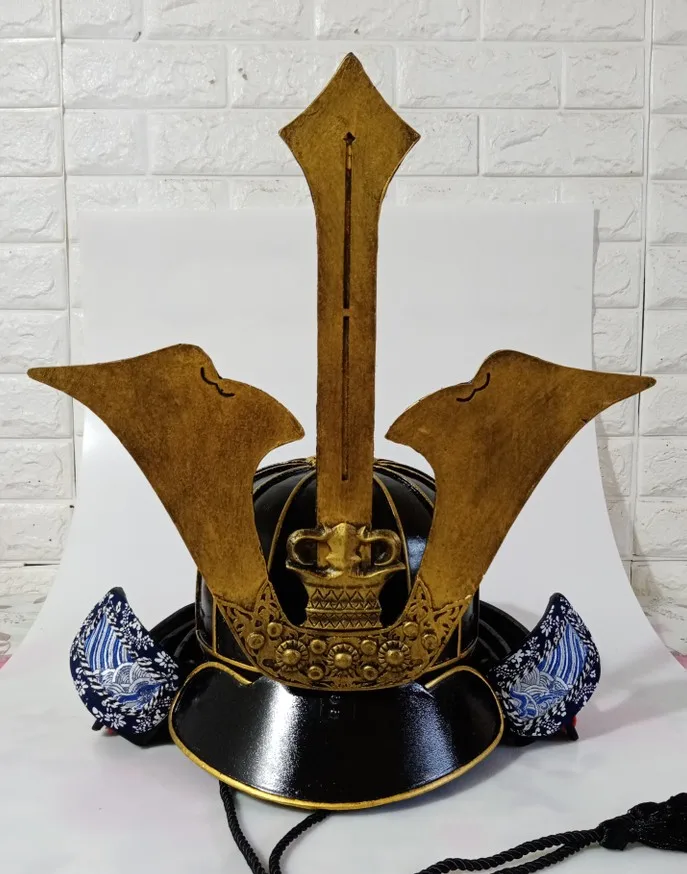 Wearable Japanese samurai armor helmets cosplay party decoration hats