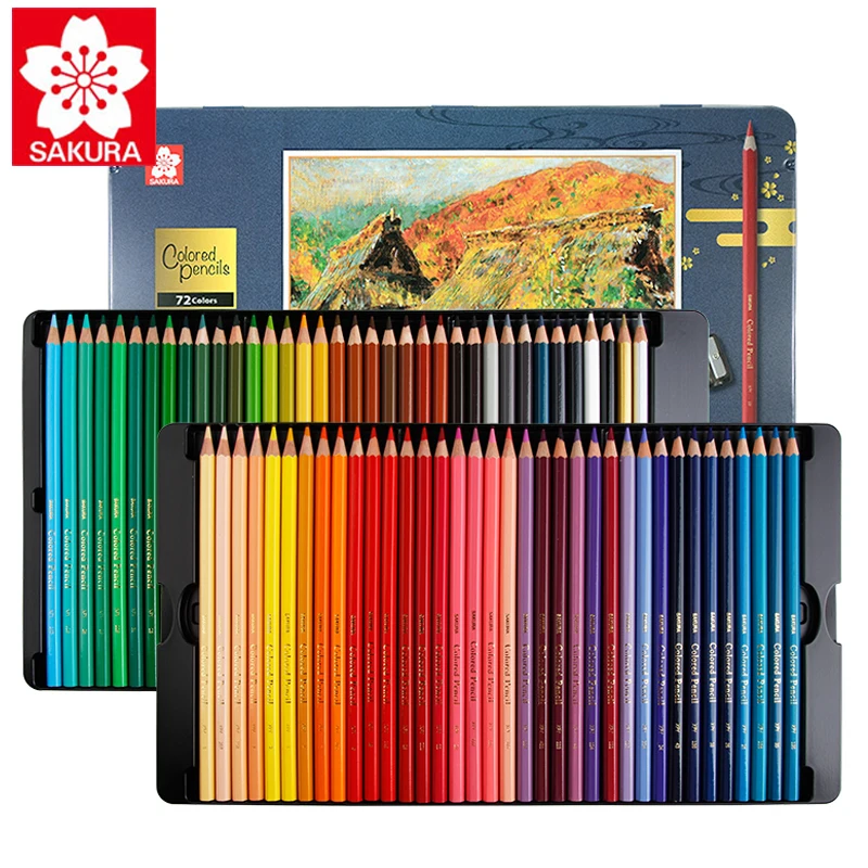 JapanSakuraOilyColorPencilSet2436486072ColorXPY36Beginner