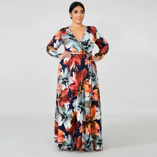 2021 Chiffon Long Sleeve Cross V-Neck Maxi Dress Bohemia Dress Full Plus Size Celebrity/Graduation/Dinner Dress Beach Sundress D5510 Khaki
