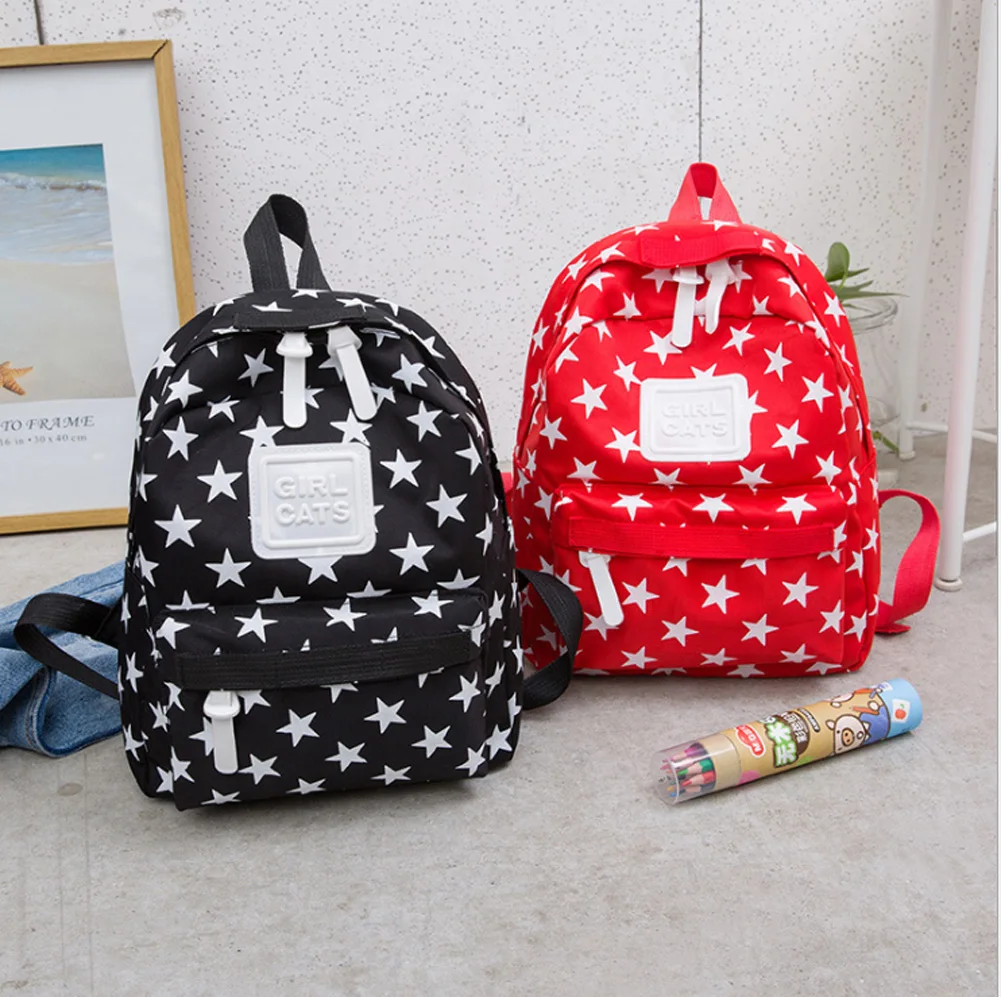 

New Kids Stars Cartoon Backpack Girls Boys Schoolbag Bookbag Shoulder Children's Rucksack Toddler Zipper Bag Cute