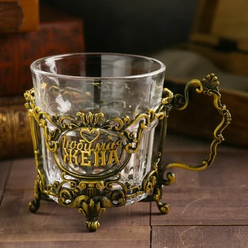 

Mini cup holder "Beloved wife", with a glass