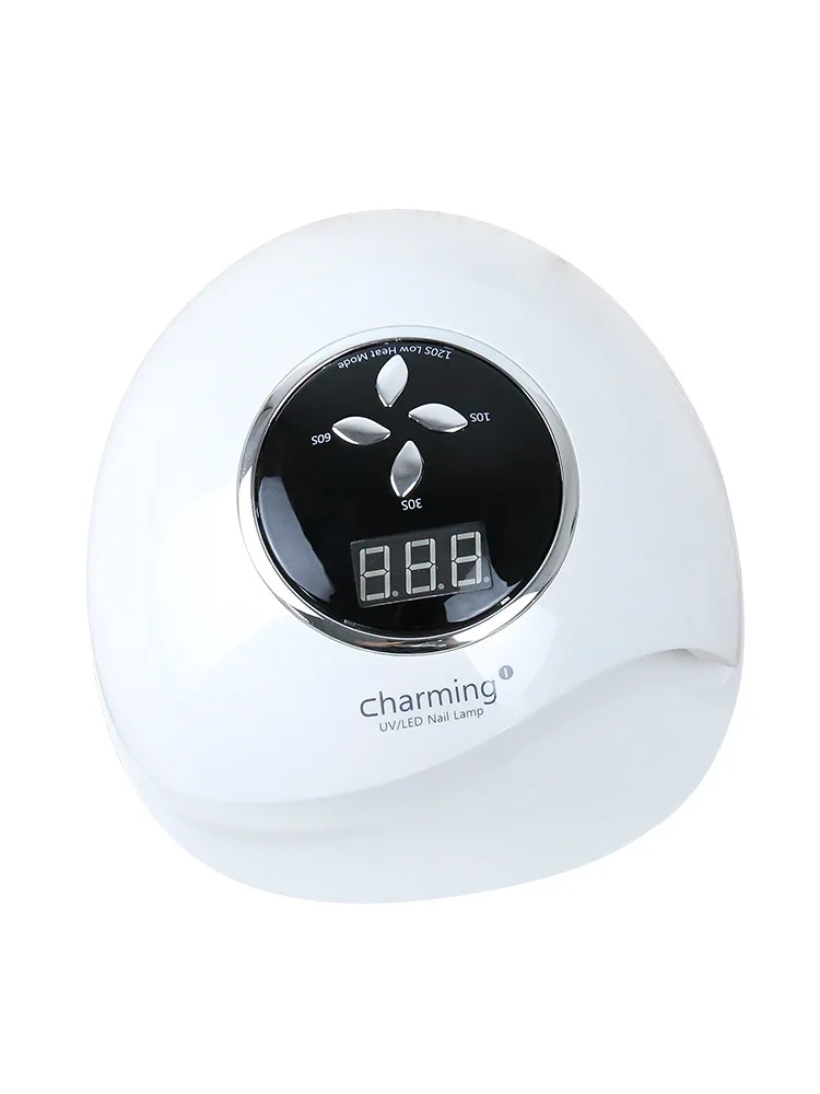 Charm One 60 Вт быстросохнущие маникюрные салоны переносная электрическая лампа устройство для лечения нагревательная Лампа лак для ногтей Клей светодиодный зондирующий Фен - Цвет: Белый