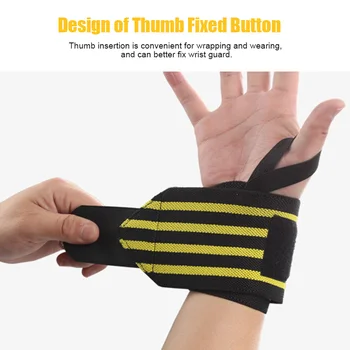 

Hot Selling 1 Pair Wristband Wrist Supports Brace Straps Wraps for Weight Lifting Sports
