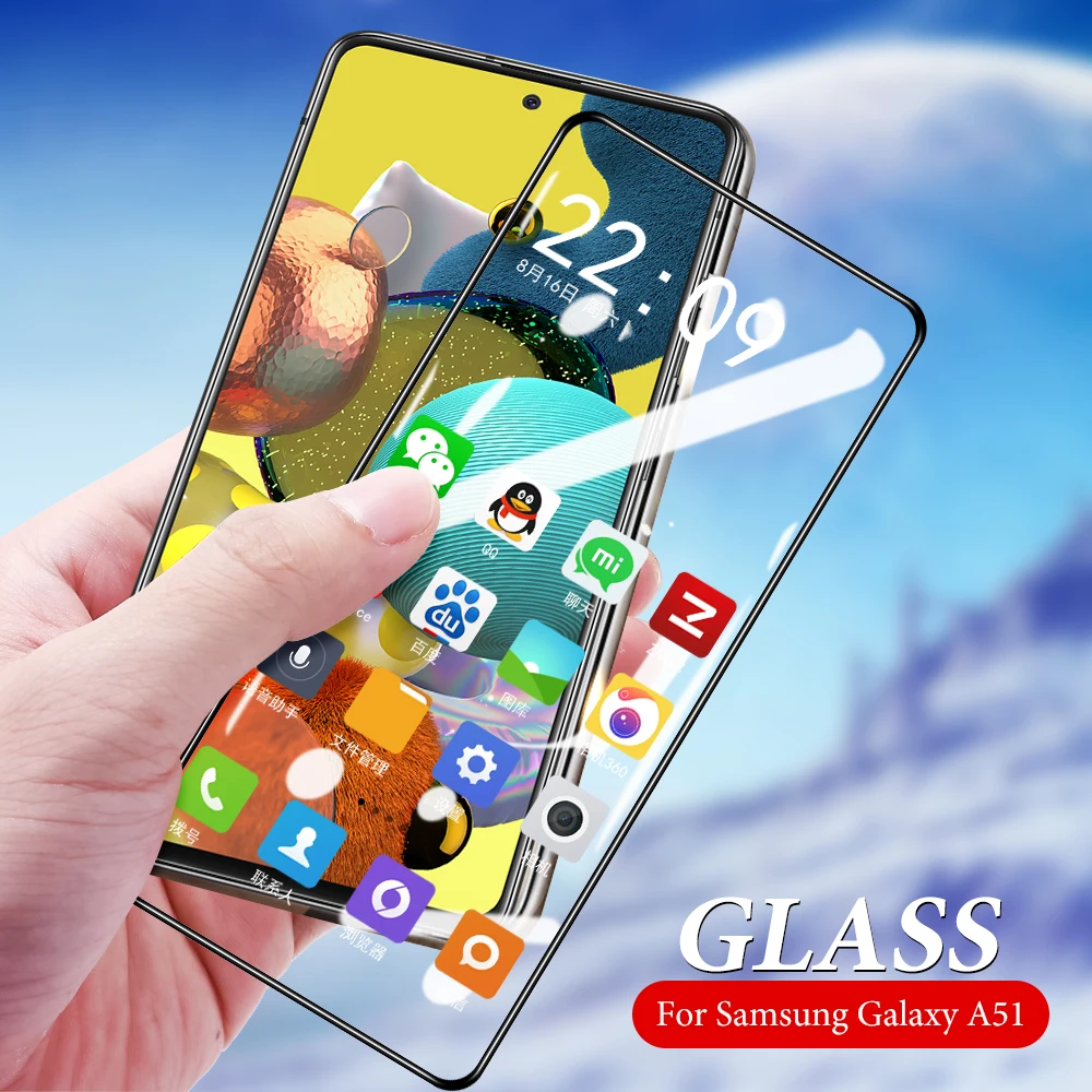 Подушка безопасности закаленное стекло для Samsung Galaxy A51 A50 Защитная пленка экрана