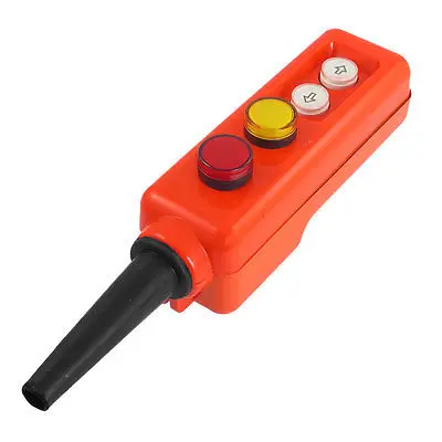 

Red Yellow LED Lamp Up-down Control Station Hoist Pushbutton Switch 12V