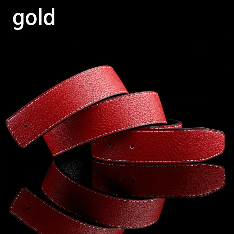 Мужской ремень из настоящей кожи для дропшиппера 001 - Цвет: red gold