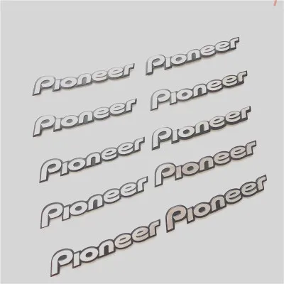 10 шт./лот pioneer Hi Fi динамик аудио 3D алюминиевый значок эмблема стерео наклейка 55x10