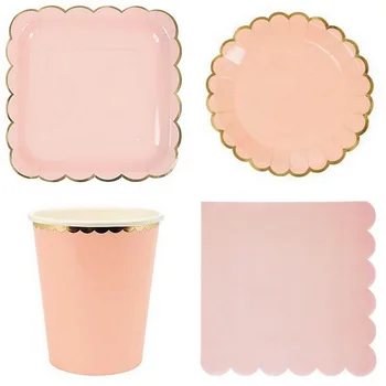 

Party Paper Tableware Plates Cups Napkins Birthday Wedding Decor Supplies
