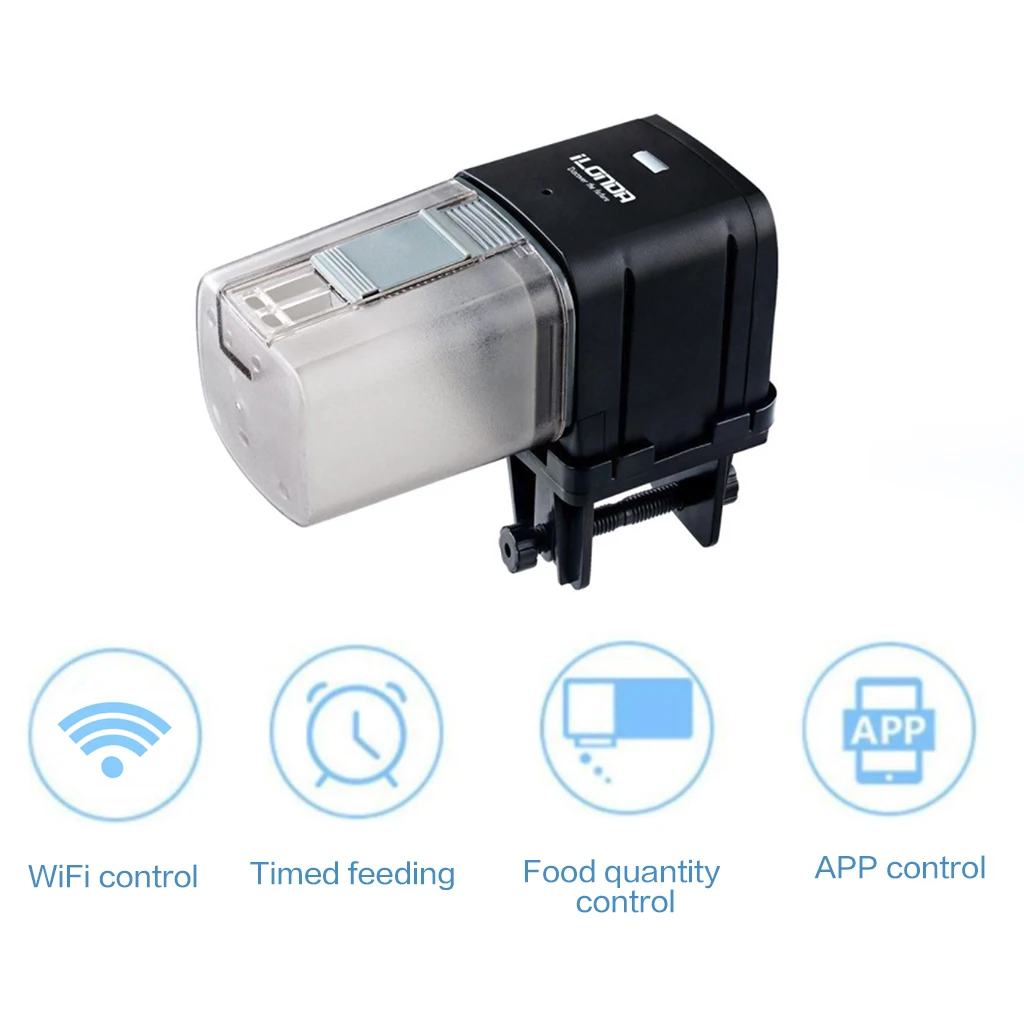 Intelligent automatic feeding fish tank Aquarium fish food dispenser LCD display timing feeder adjustable automatic feeder 1 Intelligent automatic feeding fish tank Aquarium fish food dispenser LCD display timing feeder adjustable automatic feeder 5