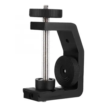 

photo studio Universal Aluminum C-Type 1/4 Inch Desktop Mount Clip Clamp Stand for Camera Tripod Ball Head foto studio