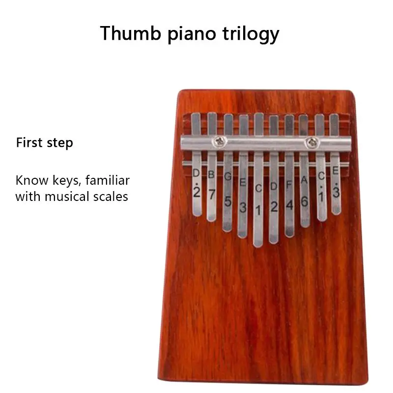 10 ключи палец калимба Mbira санза игрушечное пианино Портативный начинающих и закручивания крышек дой-клавиатура Marimba дерево музыкальный инструмент