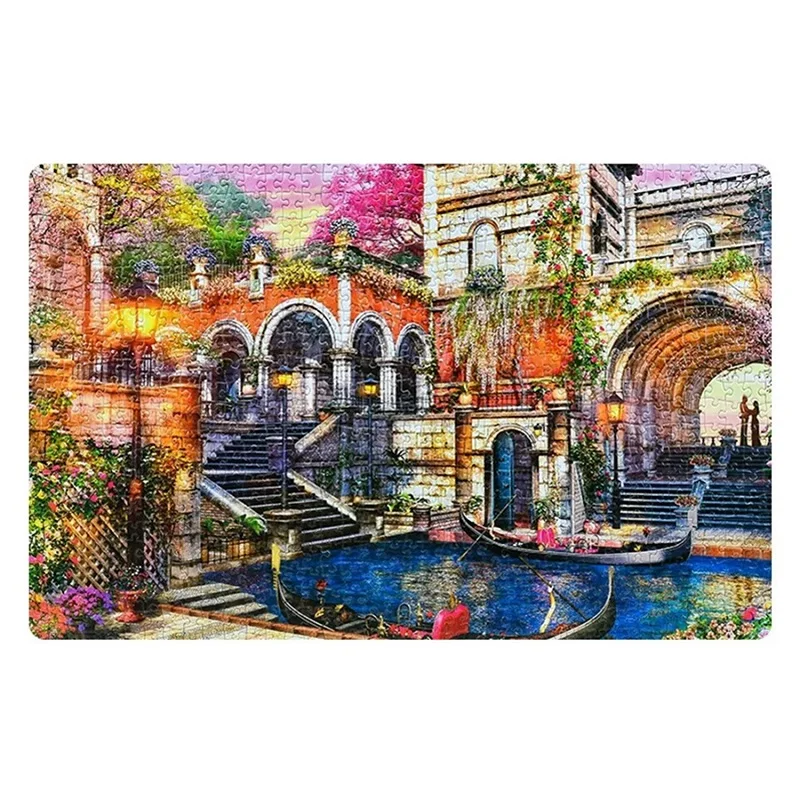 Besegad, для взрослых и детей, 1000 шт., бумажные декорации, пазлы, мультяшный олень, космические звезды, пейзаж, головоломка, головоломка, сделай сам, представить, художественные игрушки - Цвет: City