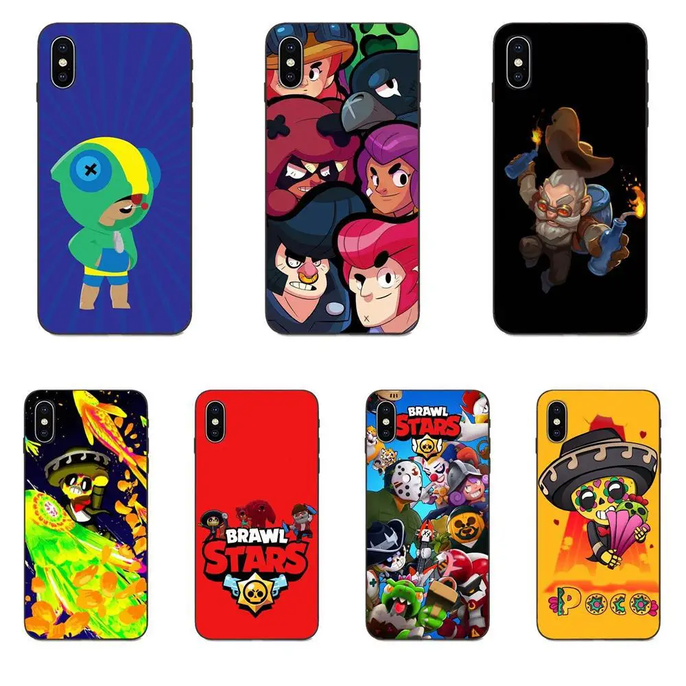 Billede af Brawling Game Stars Original Painted Mobile Phone Case Apple IPhone Leon Brawling Crow Spike Soft TPU Silicone Phone Cover