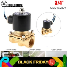 3/" Электрический электромагнитный клапан DC 12 V/24/220 V электромагнитный клапан латунь пневматический клапан для воды/нефти/газа