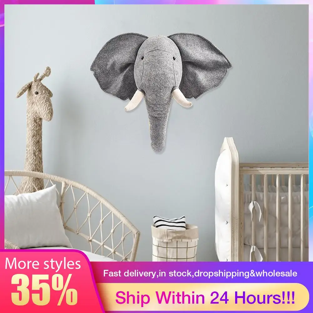 Animal Head Elephant Dinosaur Wall Decor Deer Hanging Mount Stuffed