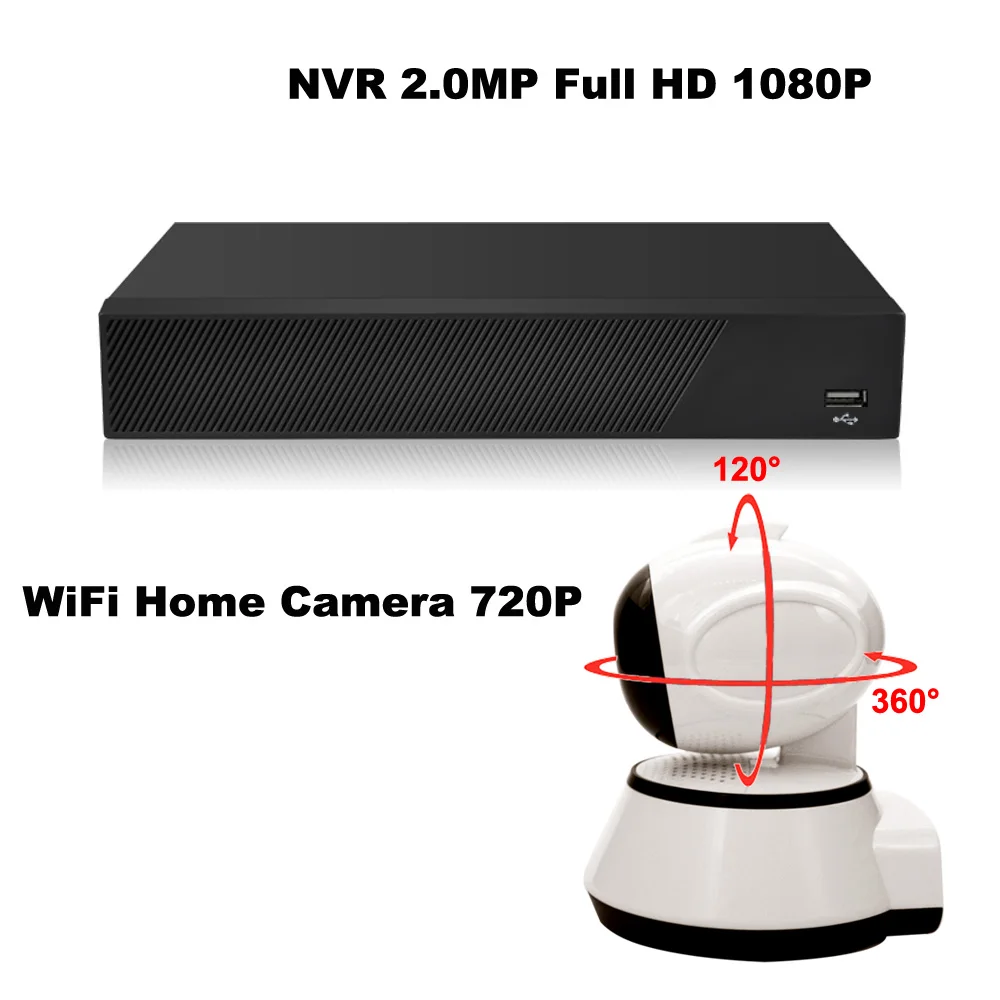 HD Home WiFi Camera Kit with NVR Security Camera Wireless IP Video Surveillance Camera System