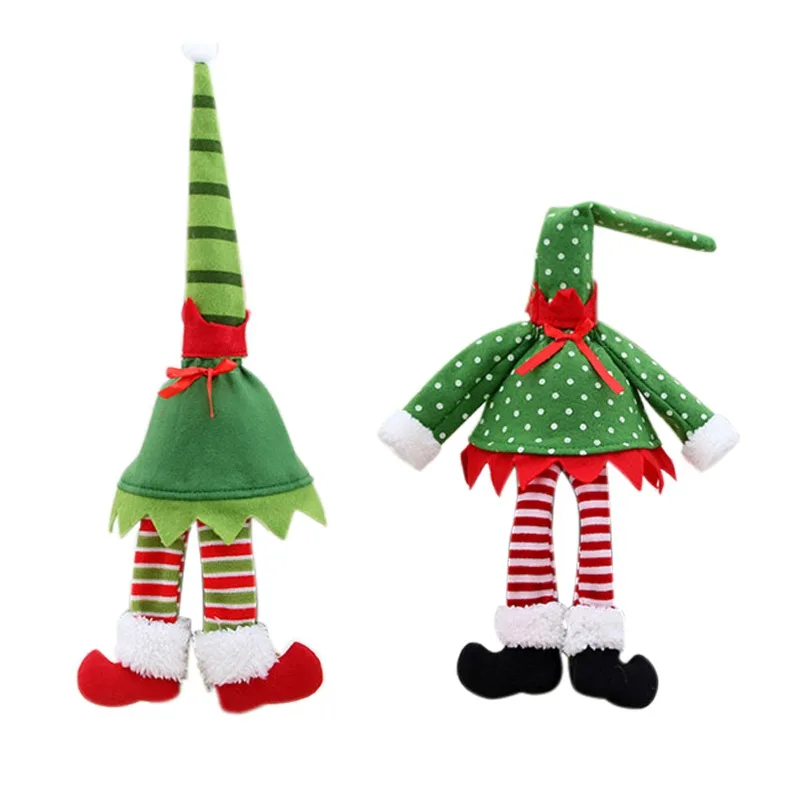 

Christmas Wine Bottle Cover Set Elf Design Home Party Dinning Table Bottle Decorations