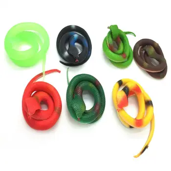 

10pcs/set Fake Snake Model Ornament Simulation Rubber Snake Halloween Prank Prop XXFE