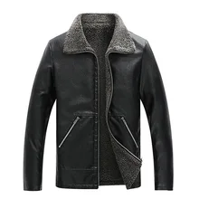 Кожаные куртки мужские пальто Высококачественная верхняя одежда из искусственной кожи мужская деловая зимняя куртка из искусственного меха Мужская Флисовая Куртка