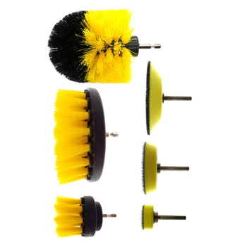 

Nylon Power Brush Tile and Grout Bathroom Cleaning Scrub Brush Kit - Drill Brush Power Scrubber Brush Set -Power Brush Drill Att