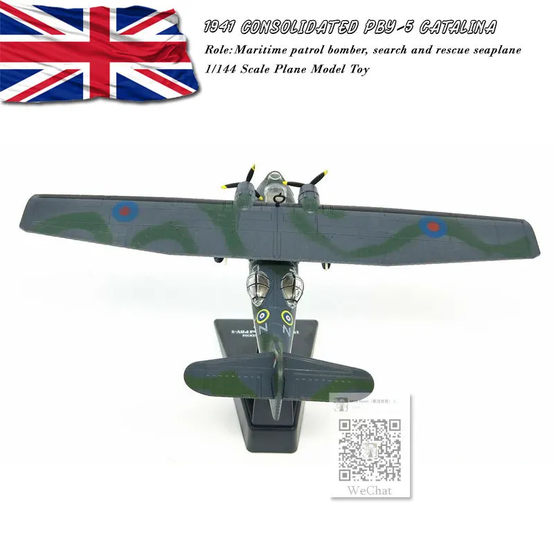 Амер 1/144 весы RAF 1941 сводный PBY 5 Catalina летной бомбер литой металлический самолет