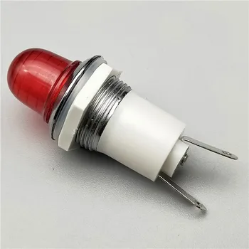 

10Pcs 16MM POWER SIGNAL INDICATOR XD0 XD1 DH166V 12V 24V round hole non LED red green Yellow white