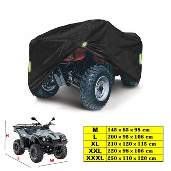 

Universal Black 190T Motorcycle Waterproof Cover Quad Bikes ATV For Polaris Honda Yamaha Suzuki Size M L XL 2XL 3XL