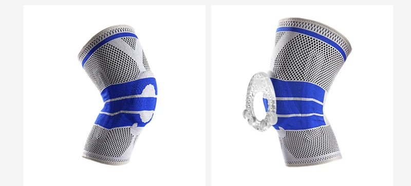 1 PCS Silicone Padded Knee Pads Supports Brace Basketball Fitness Meniscus Patella Protection Kneepads Sports Safety Knee Sleeve (8)