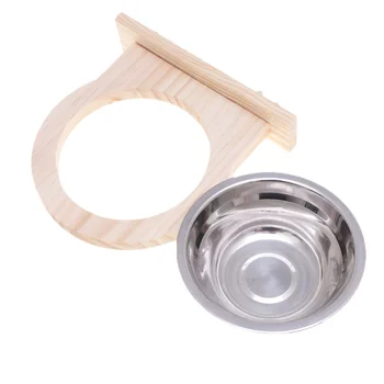 

Parrot Feeding Case Bird Feeder Box Stainless Steel Bowl for Parrot Macaw Pet (Size S)