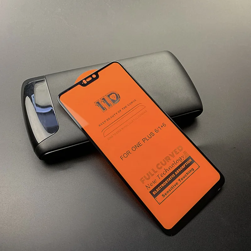 11D закаленная пленка для OnePlus 6 Поверхность полный пластик новый процесс выхлопа