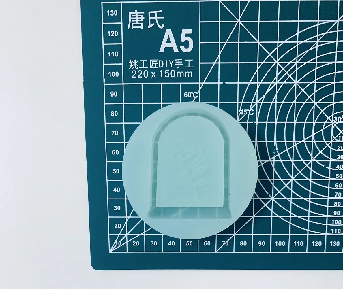 Wsy-13 Rose Shpe Quicksand Resin Shaker Mold Stone Shape Stampo In Silicone Replica Fatta A Mano